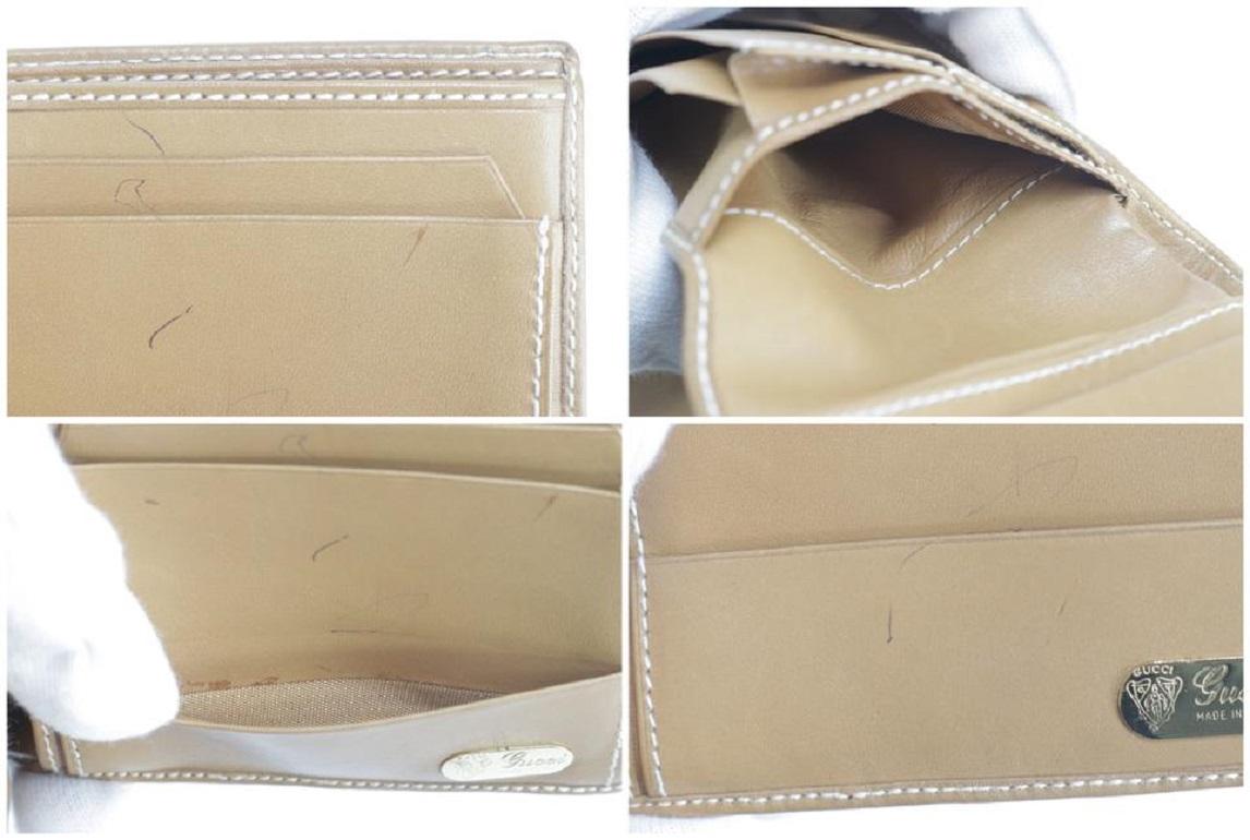 Gucci Braun 2gk0120 Micro Gg Monogramm Leder Portemonnaie zum Umklappen im Angebot 1