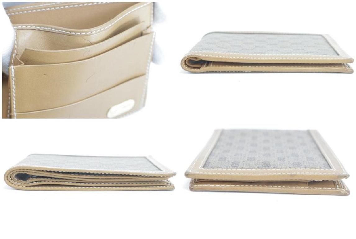 Gucci Braun 2gk0120 Micro Gg Monogramm Leder Portemonnaie zum Umklappen im Angebot 3