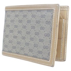 Gucci Brown 2gk0120 Micro Gg Monogram Leather Bifold Wallet