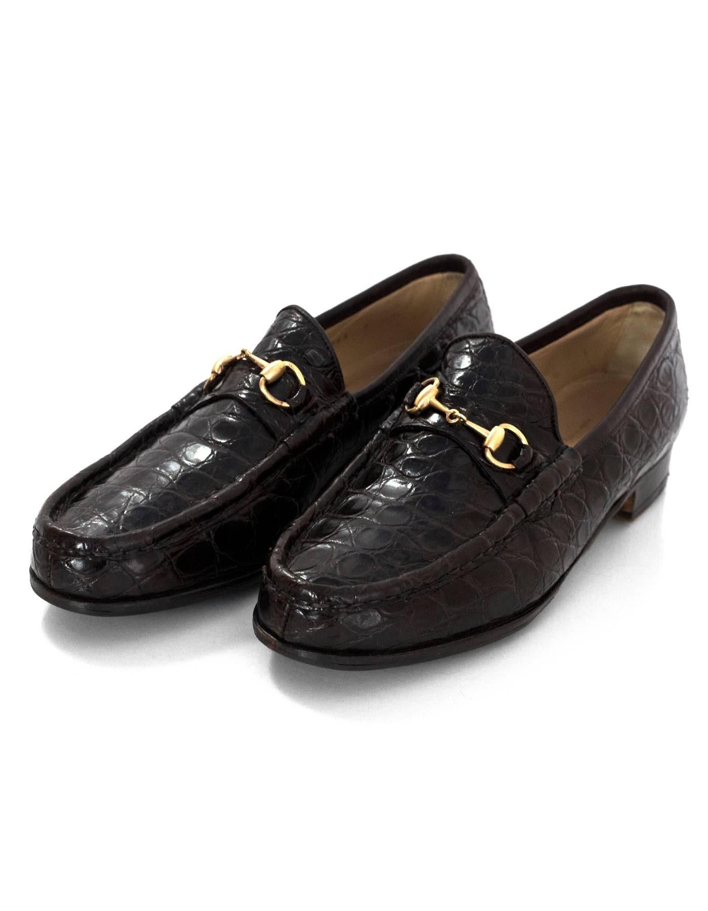 Gucci alligator loafers hot sale