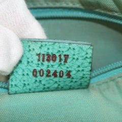 Gucci Brown and Signature Monogram 868913 Green Canvas Tote