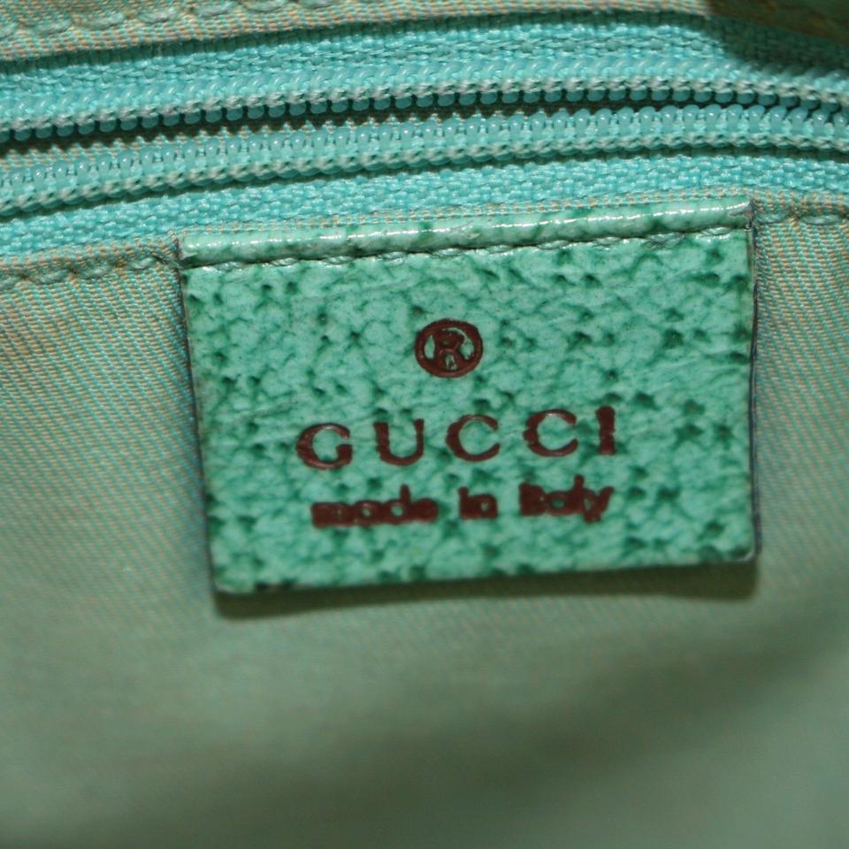 Women's Gucci Brown and Signature Monogram 868913 Green Canvas Tote For Sale