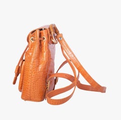Gucci Brown Bamboo Leather Mini Backpack -'90s