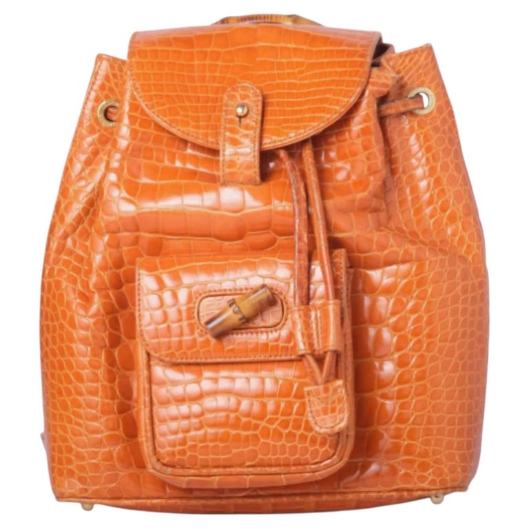 gucci mini bamboo backpack Leather Small 279497 There is keeping(storage) smell Gucci Pre-Owned Mini Bamboo Handle