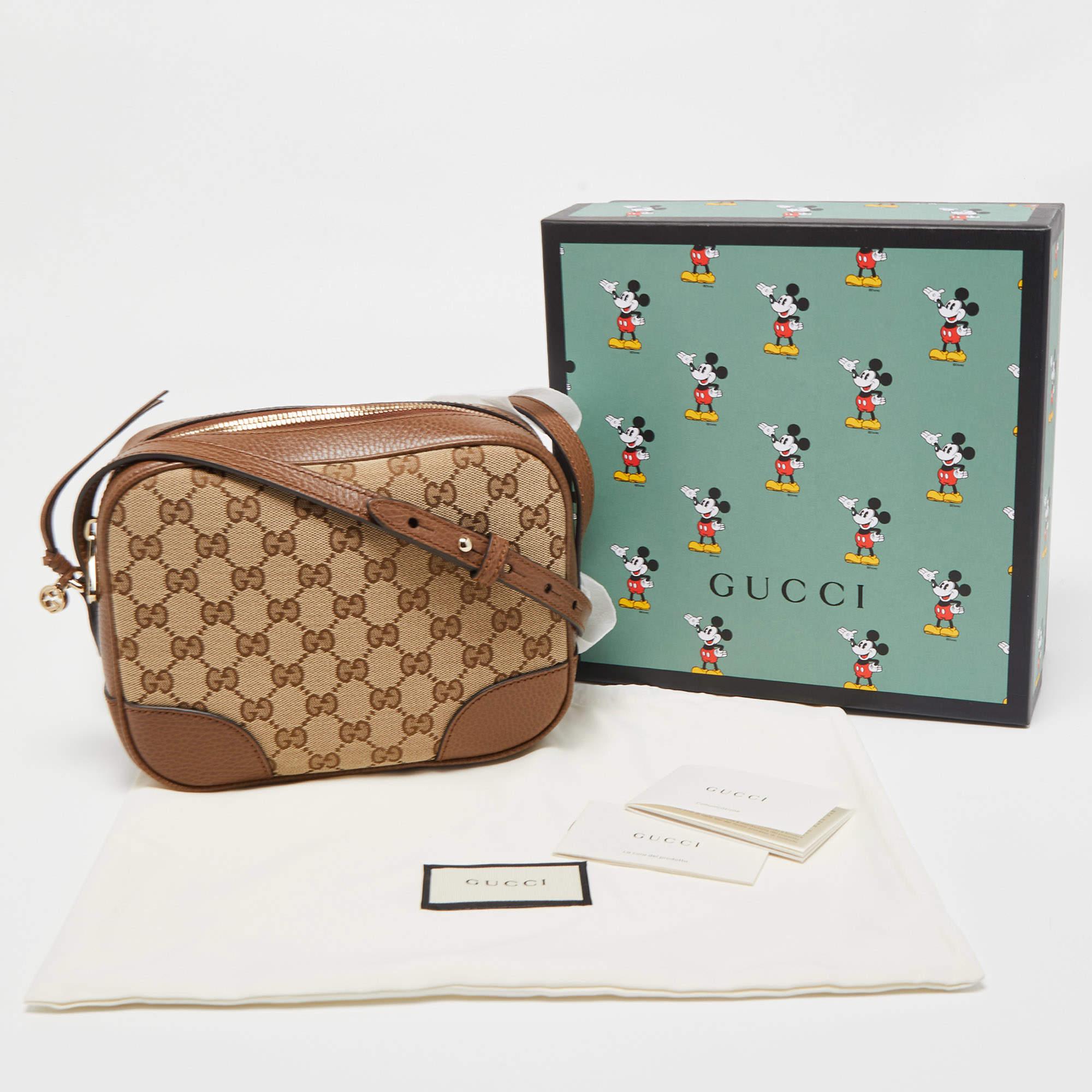 Gucci Brown/Beige GG Canvas and Leather Bree Crossbody Bag 8