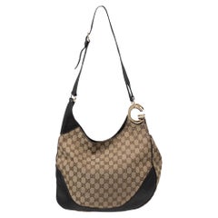 Gucci Brown/Beige GG Canvas and Leather Charlotte Hobo