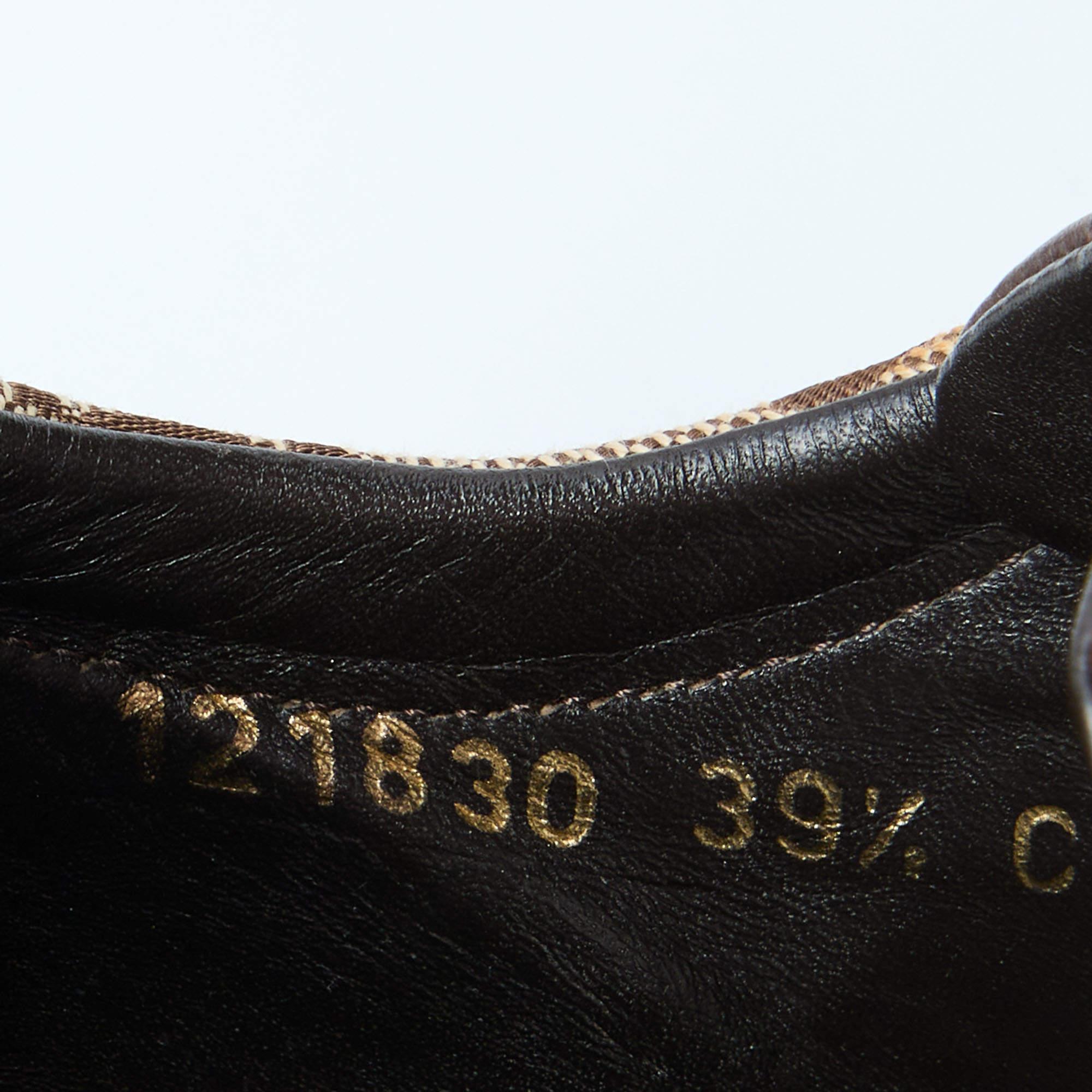 Gucci Brown/Beige GG Canvas und Leder Double Velcro Strap Sneakers Größe 39.5 1