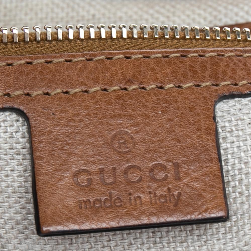 Braun/Beige GG Canvas und Leder Marrakesch Umhängetasche mit Klappe 5