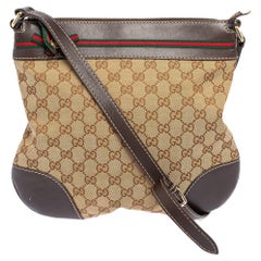 Gucci Brown/Beige GG Canvas and Leather Mayfair Bow Crossbody Bag