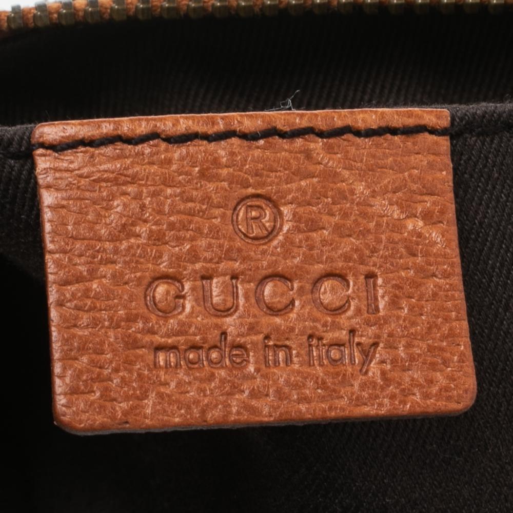 Gucci Brown/Beige GG Canvas and Leather Nail Chain Pochette 4