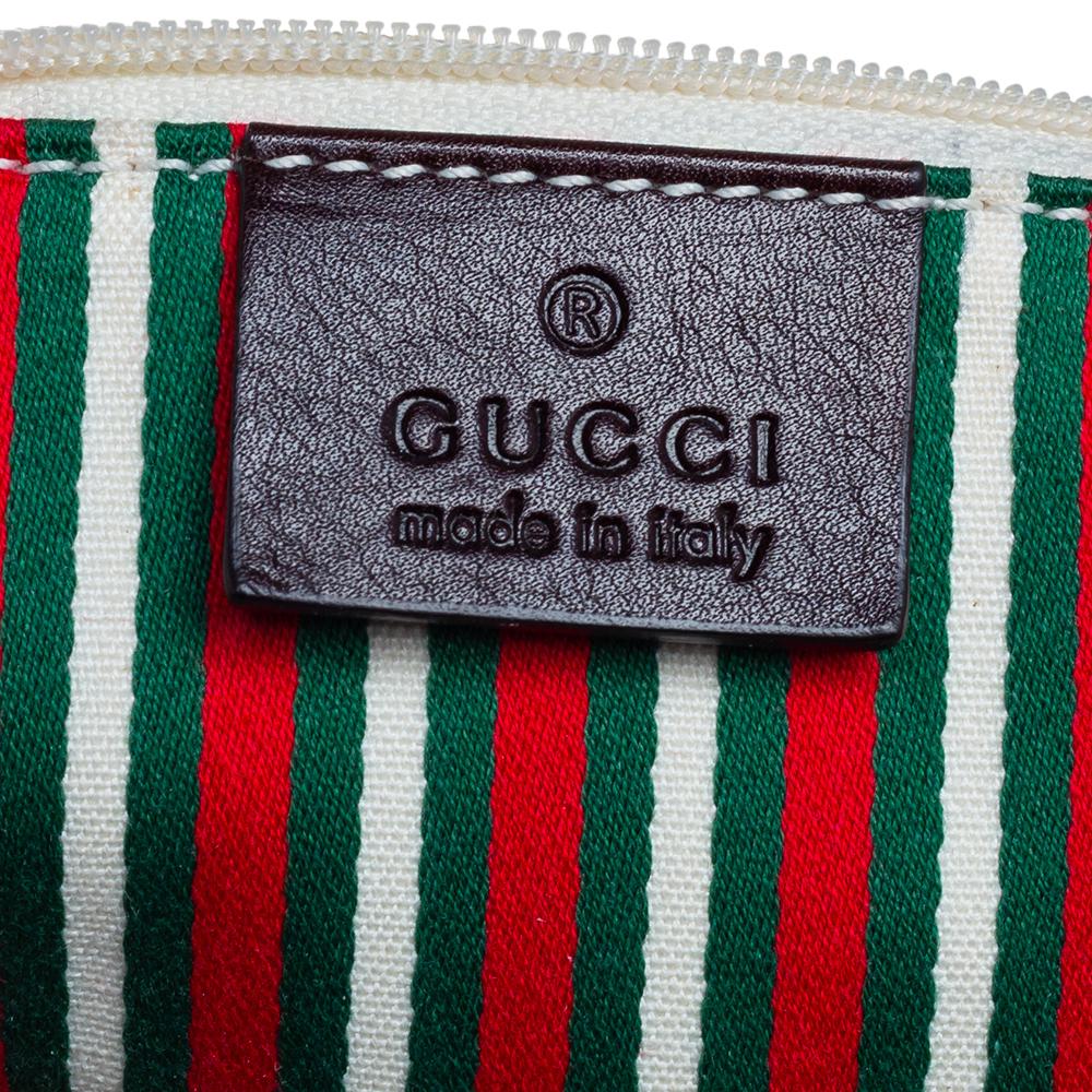 Gucci Brown/Beige GG Canvas and Leather Trim Small New Britt Hobo 7