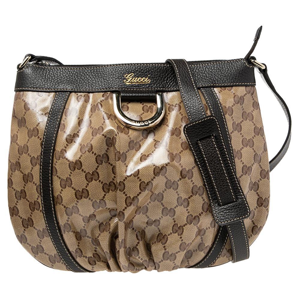 Gucci Abbey Shoulder Bag GG Coated Canvas Medium For Sale at 1stDibs