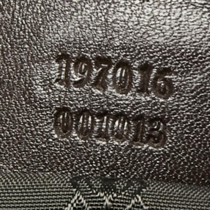 Gucci Brown/Beige GG Crystal Canvas and Leather Large Hysteria Hobo For Sale 6