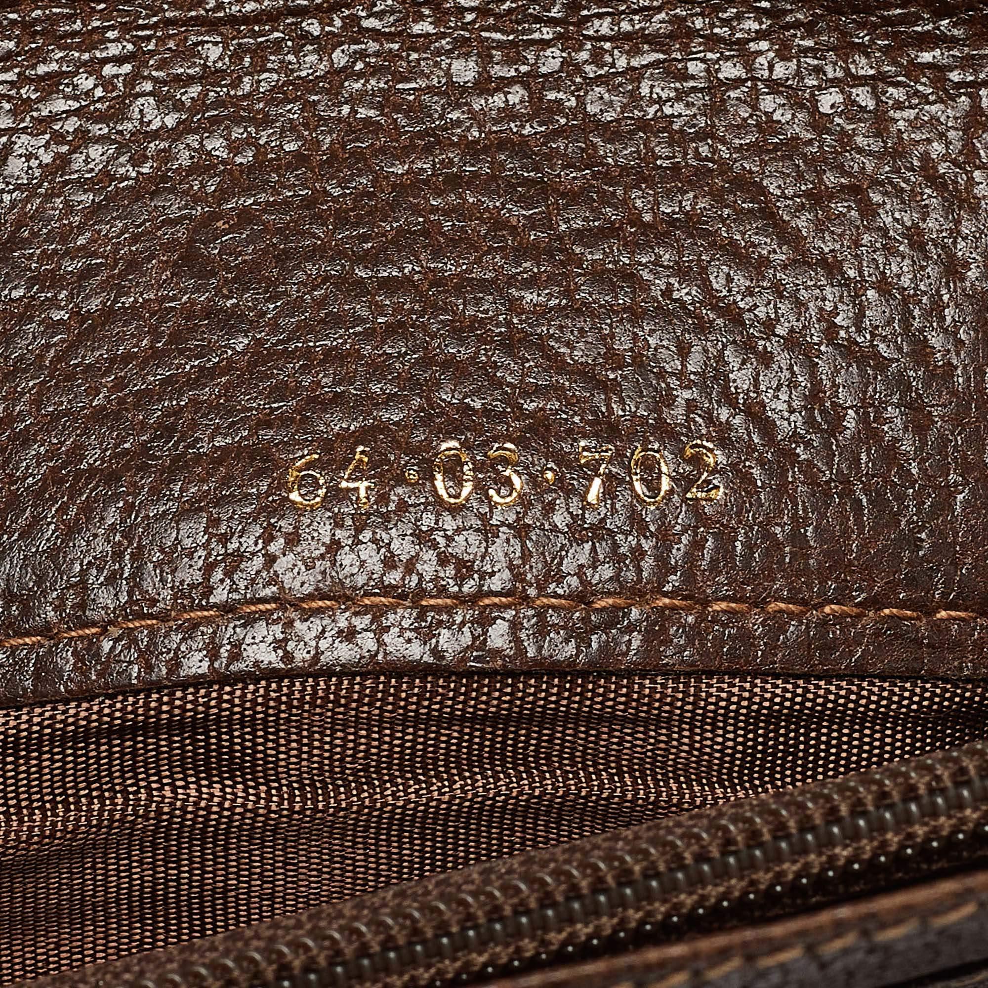 Gucci Brown/Beige GG Supreme Canvas and Leather Bifold Continental Wallet 3