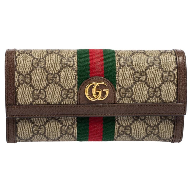 GG Supreme Wallet in Beige - Gucci