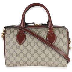 Gucci Brown GG Supreme Canvas Small Boston Bag