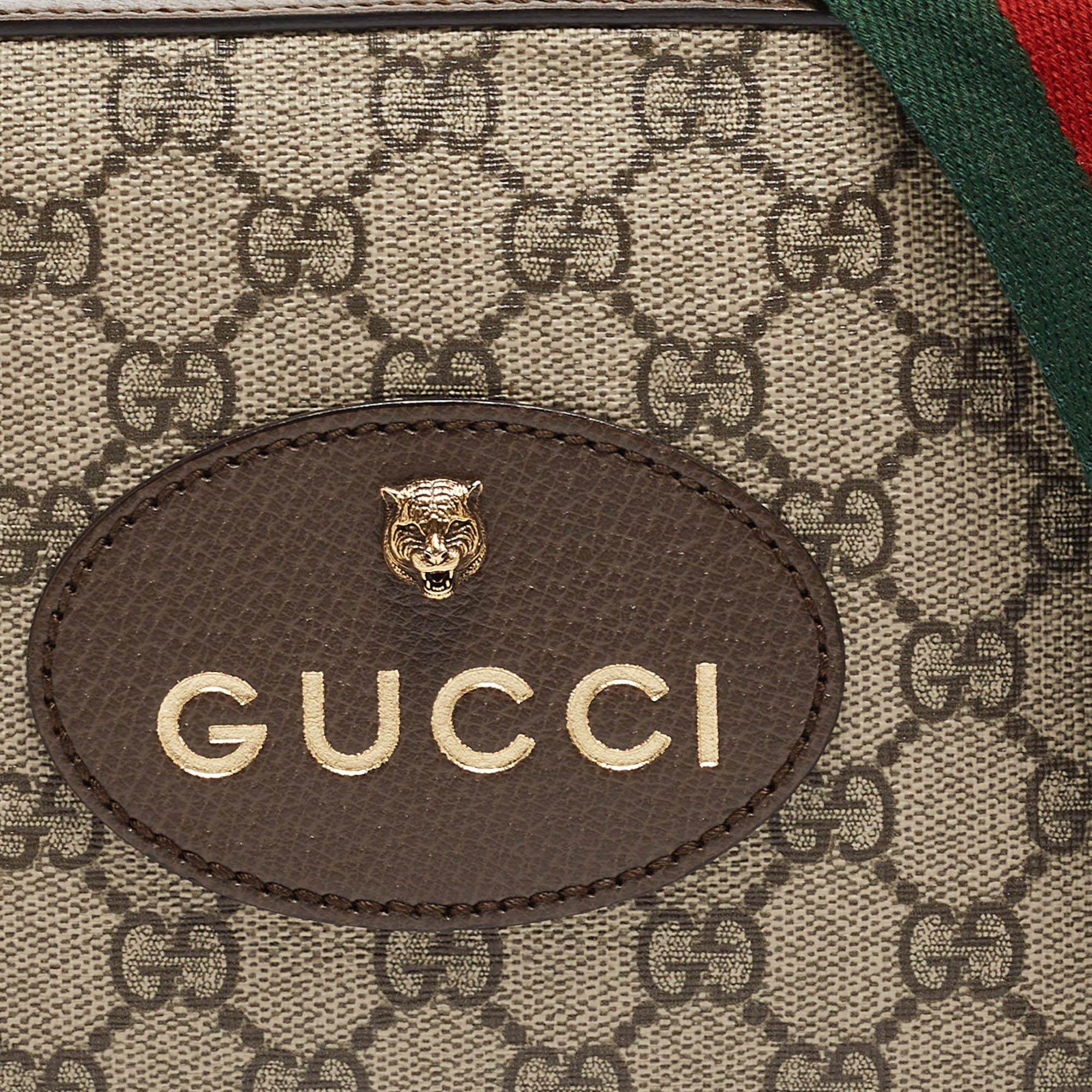 Gucci Brown/Beige GG Supreme Canvas Neo Vintage Messenger Bag 9
