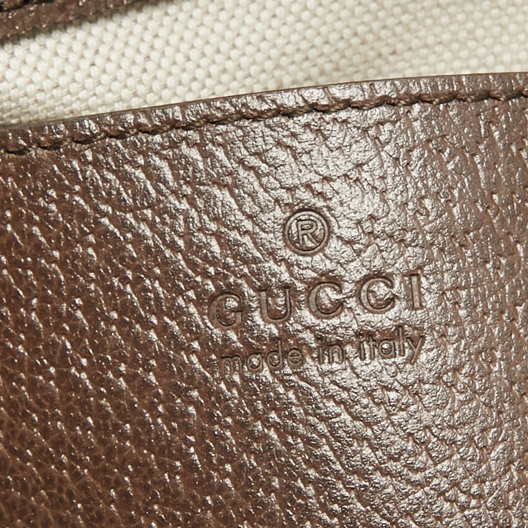 Gucci Brown/Beige GG Canvas Mini Horsebit 1955 Shoulder Bag 4