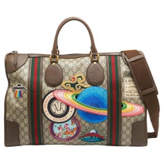 Gucci Brown/Beige Soft GG Supreme Canvas Courrier Duffle Bag