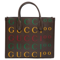 Tote Gucci 100 de piel de becerro marrón