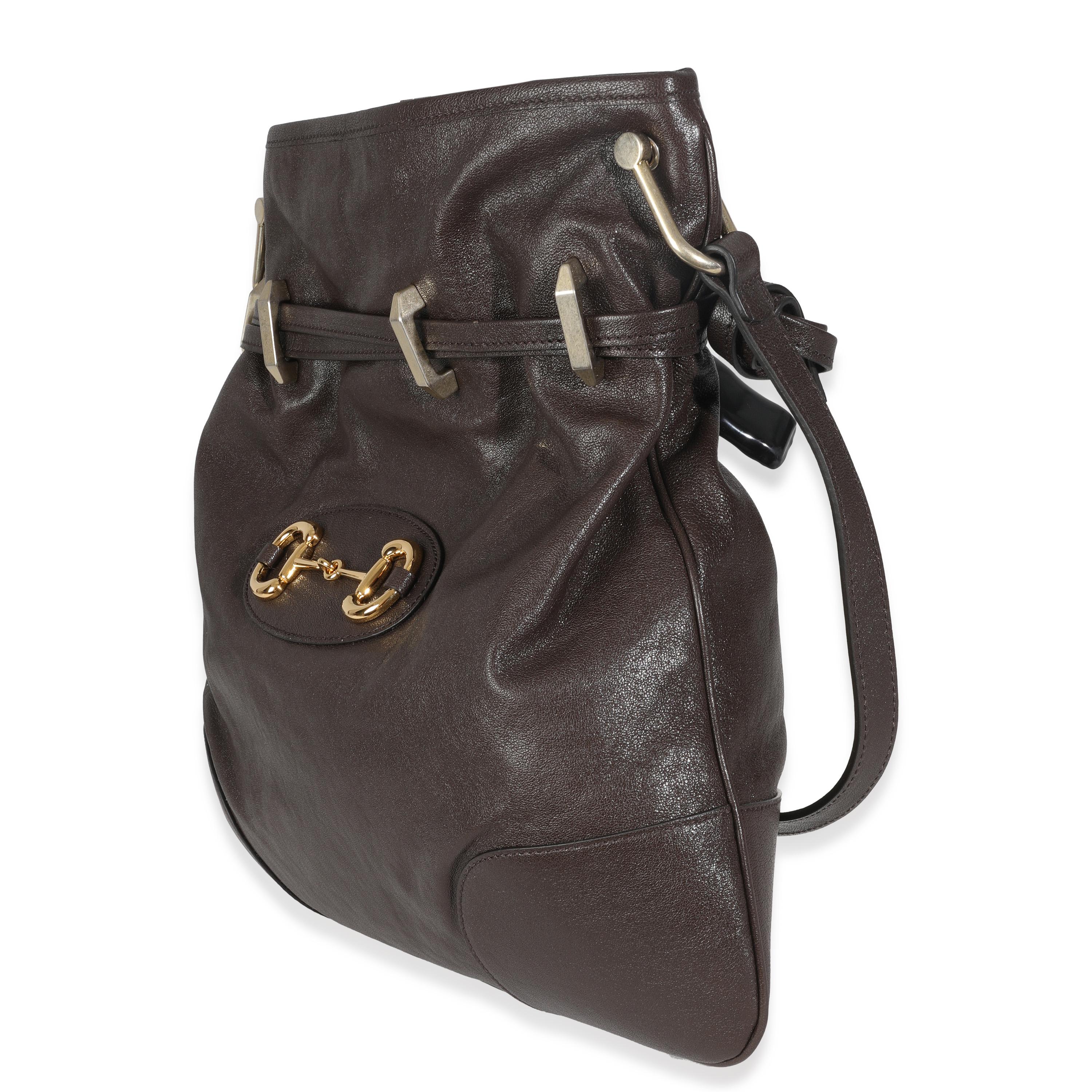 Gucci Brown Calfskin Leather 1955 Horsebit Cinch In Excellent Condition For Sale In New York, NY