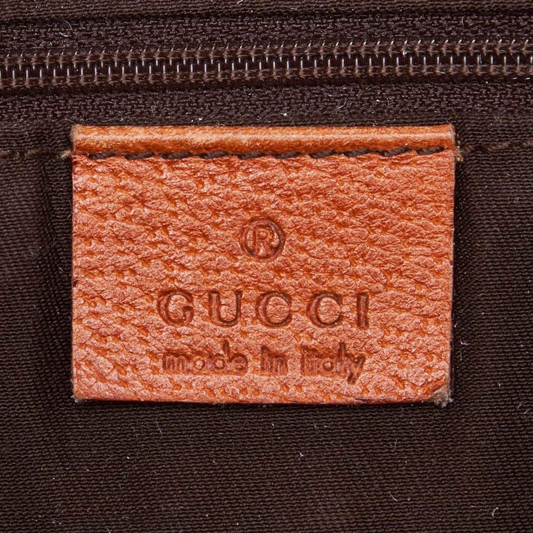 Gucci Brown Canvas Fabric GG Shoulder Bag Italy at 1stdibs