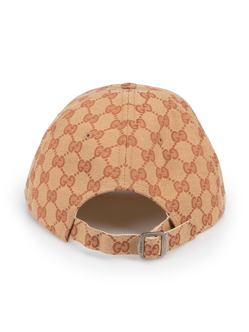 Gucci Brown Canvas GG Supreme Cap In Excellent Condition For Sale In London, GB