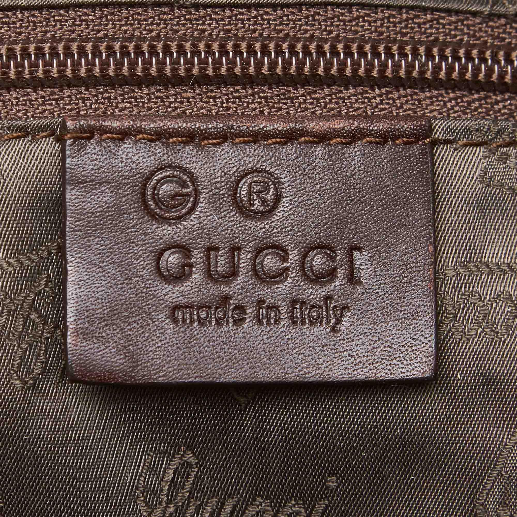 Gucci Brown Canvas Handbag 1