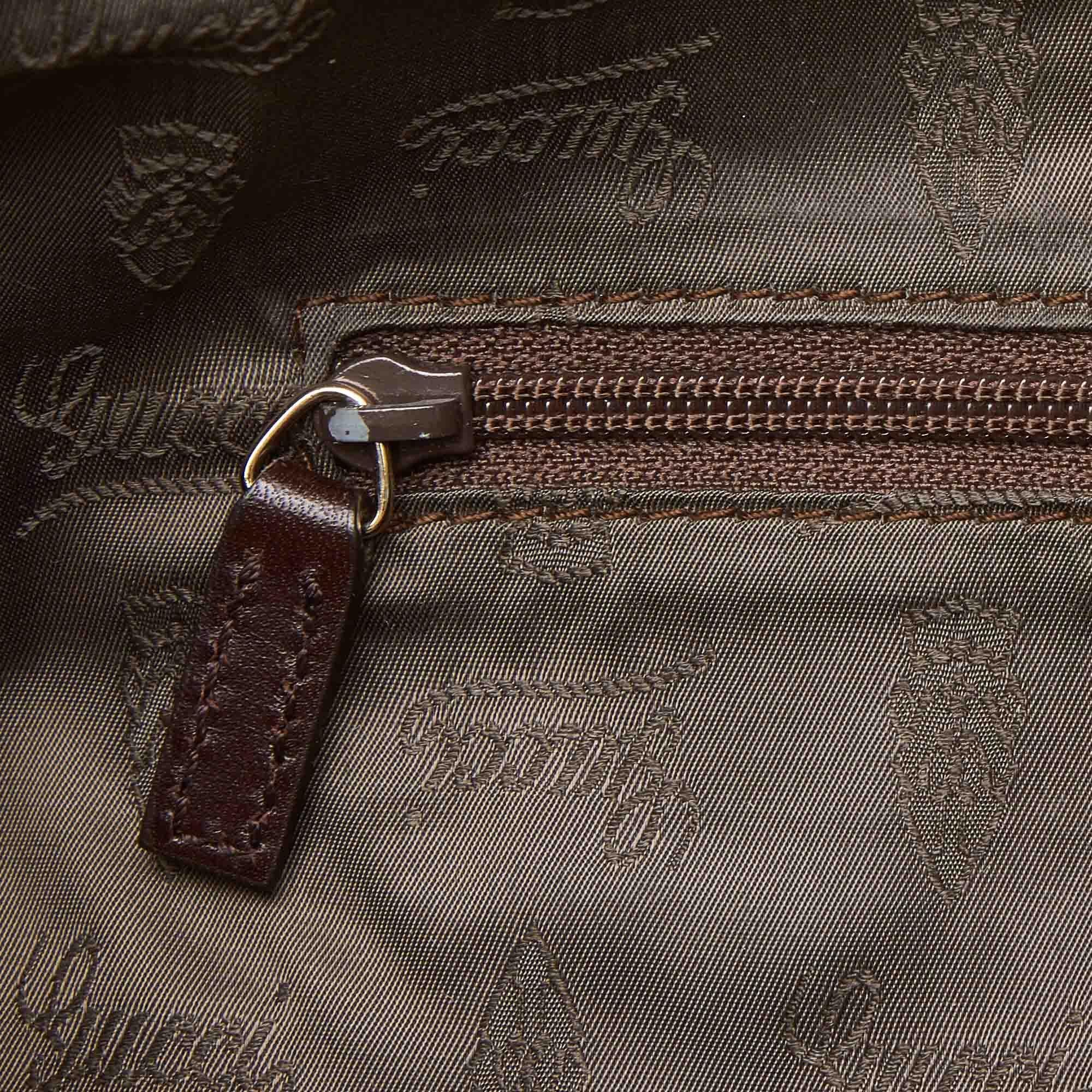 Gucci Brown Canvas Handbag 3