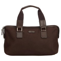 Gucci Brown Canvas Handbag