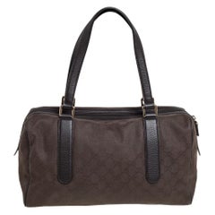 Gucci Brown Canvas, Leather Joy Boston Satchel