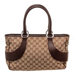 Gucci Brown Canvas Shoulder Bag