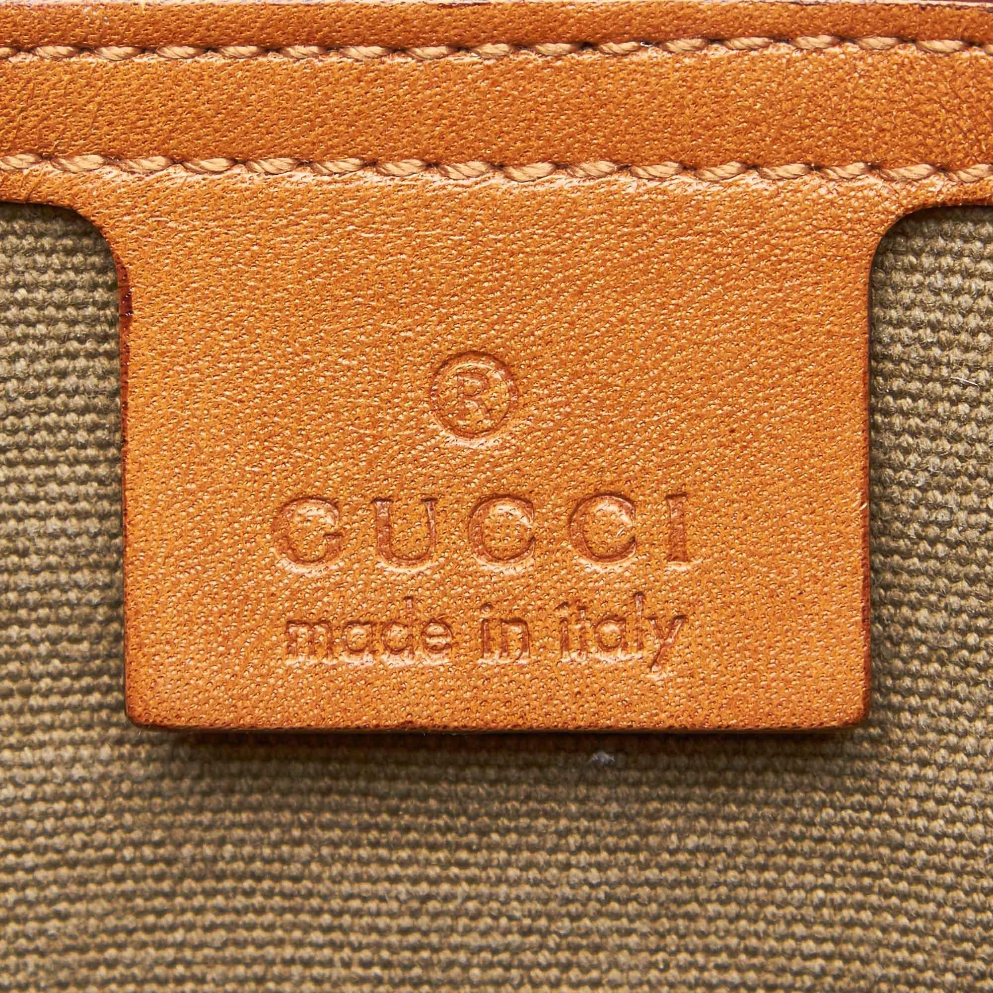 Gucci Brown Canvas Tote Bag For Sale 2