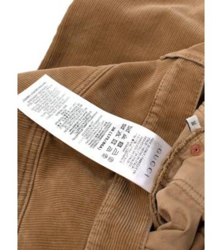 Emidio Tucci One-Tuck Corduroy Pants, Men's Size 36 cotton Khaki type brown Vintage Second Hand
