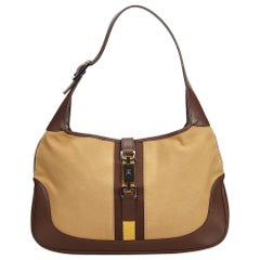 Gucci Brown Cotton New Jackie Shoulder Bag