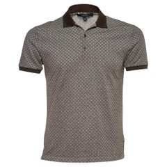 Gucci Brown Cotton Pique Polo T-Shirt M