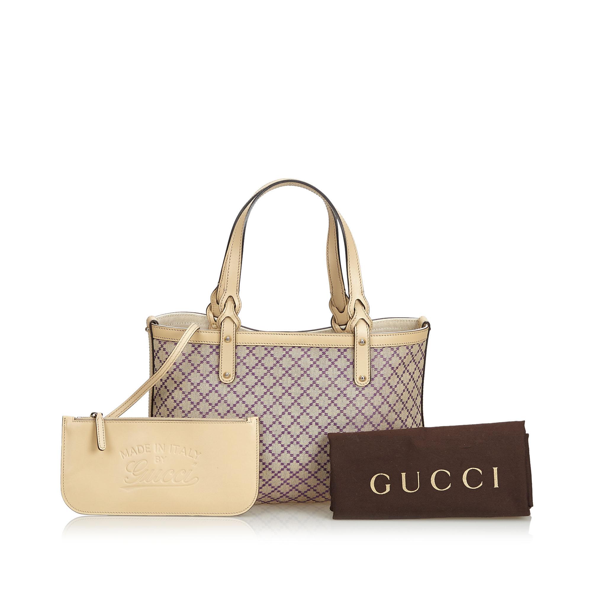 Gucci Brown Diamante Craft Tote Bag For Sale 4