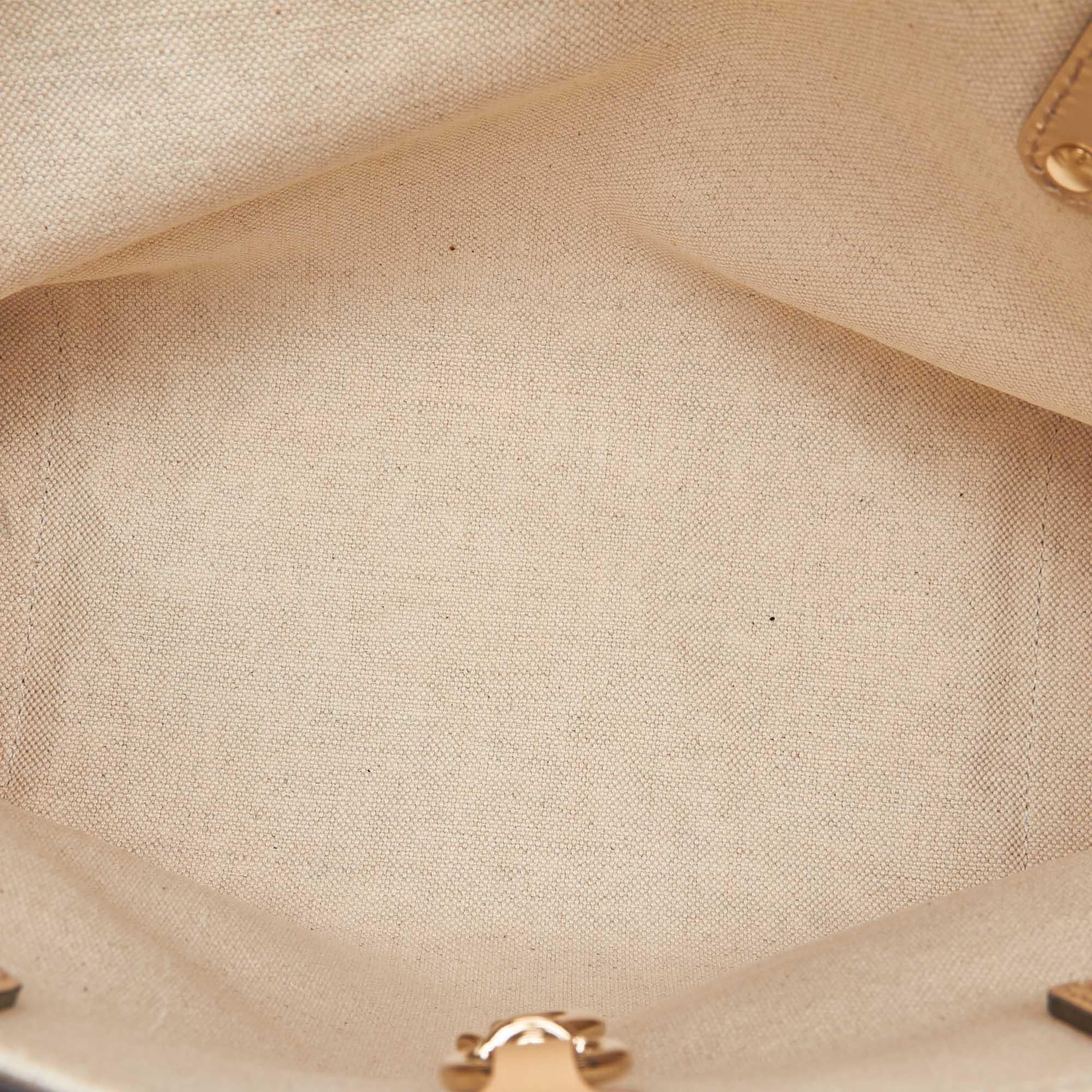 Gucci Brown Diamante Craft Tote Bag In Good Condition For Sale In Orlando, FL