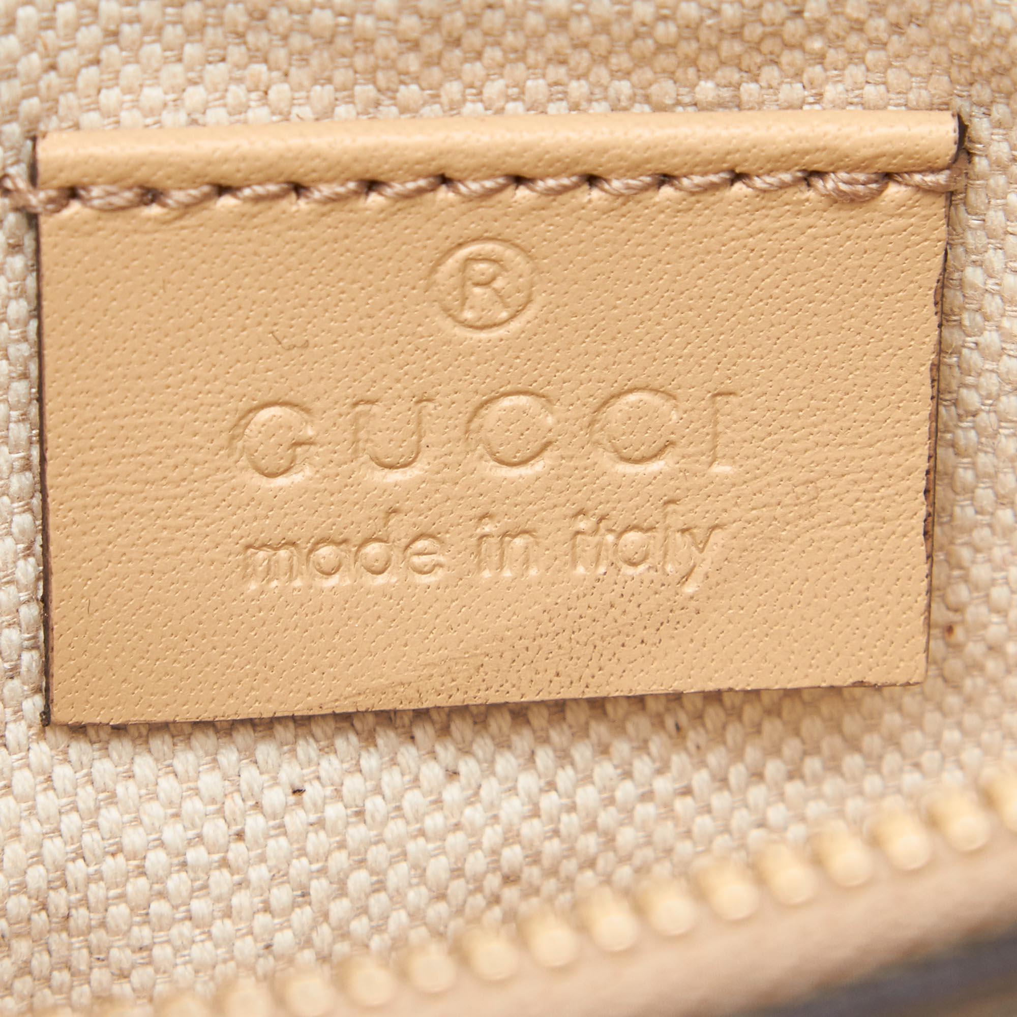 Women's Gucci Brown Diamante Craft Tote Bag For Sale