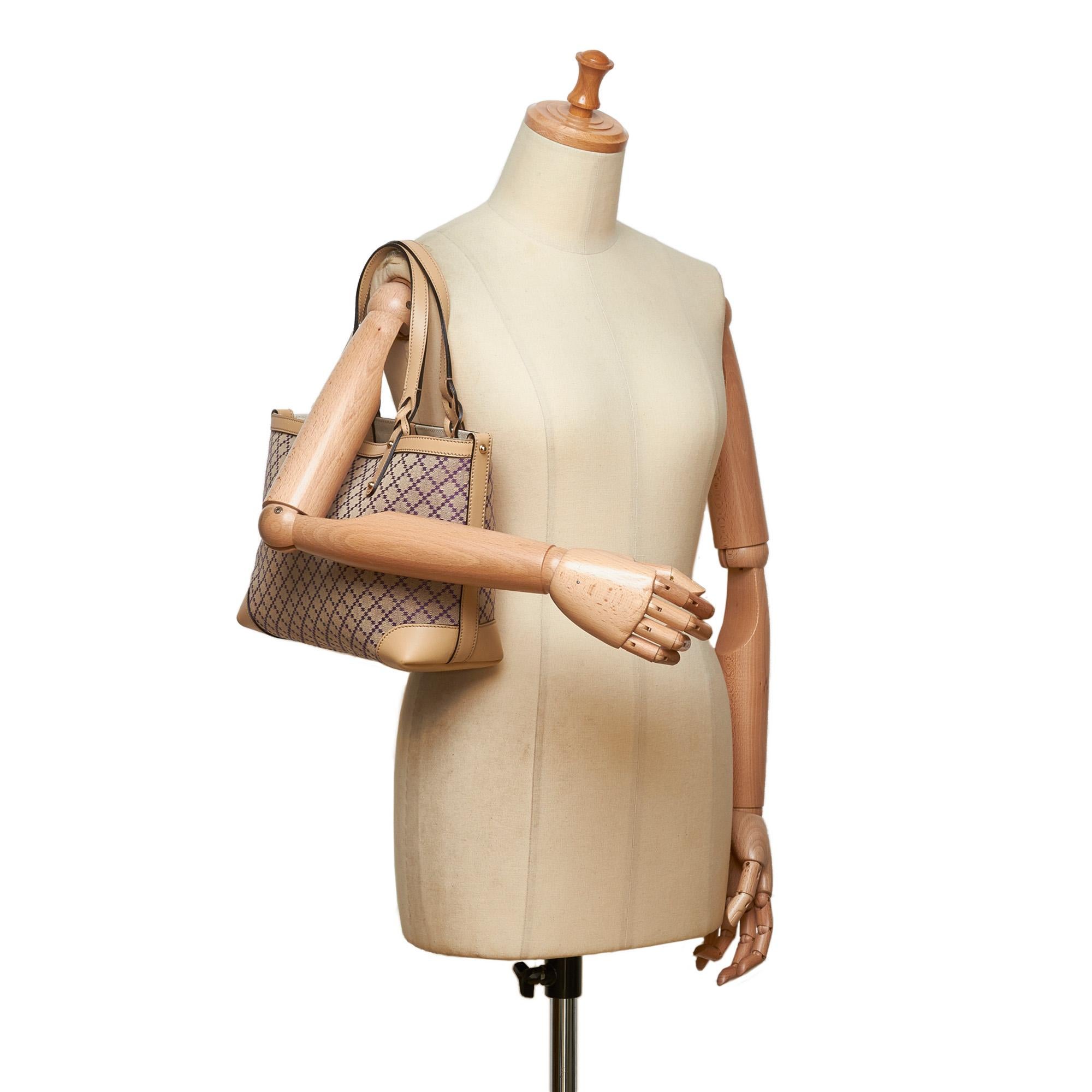 Gucci Brown Diamante Craft Tote Bag For Sale 3