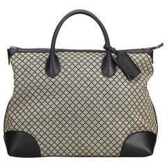 Gucci Brown Diamante Jacquard Travel Bag