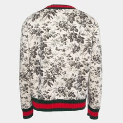 Gucci Brown Floral Print Neoprene Sweatshirt XXXL