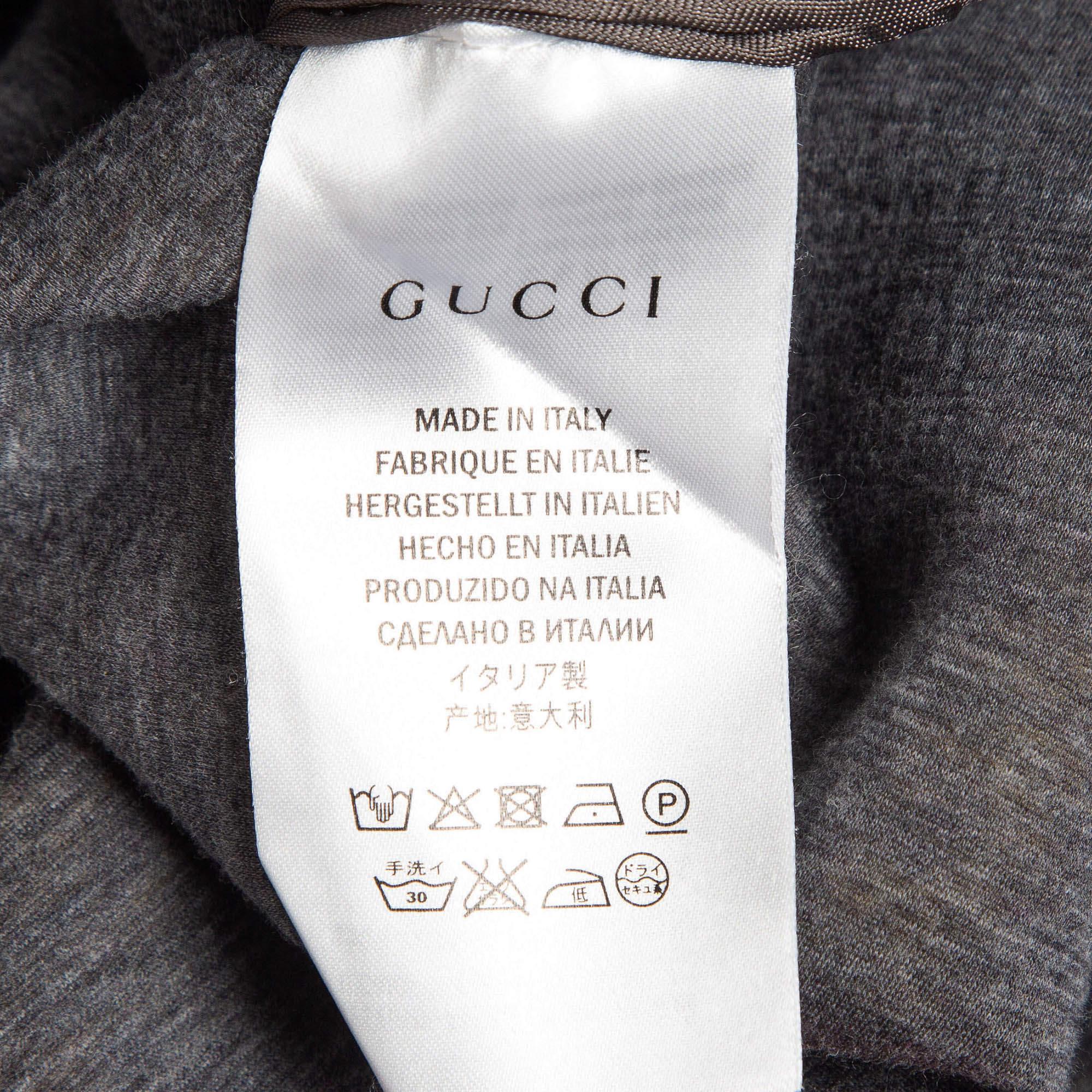 Men's Gucci Brown Floral Print Neoprene Sweatshirt XXXL