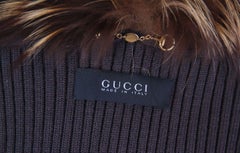 Gilet di pelliccia marrone Gucci