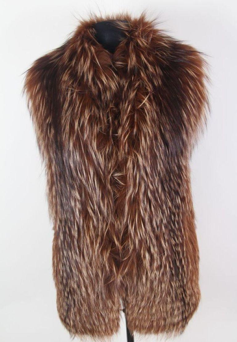 da uomo o donna Gilet di pelliccia marrone Gucci in vendita