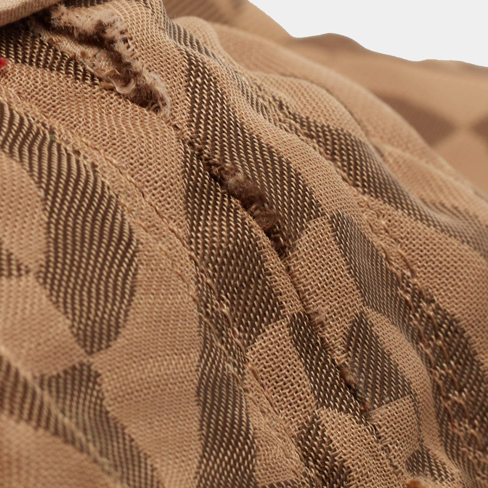 Gucci Brown G Rhombus Jacquard Side Stripe Track Pants S For Sale 1