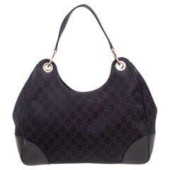 Gucci Brown GG Canvas And Leather Colbert Hobo