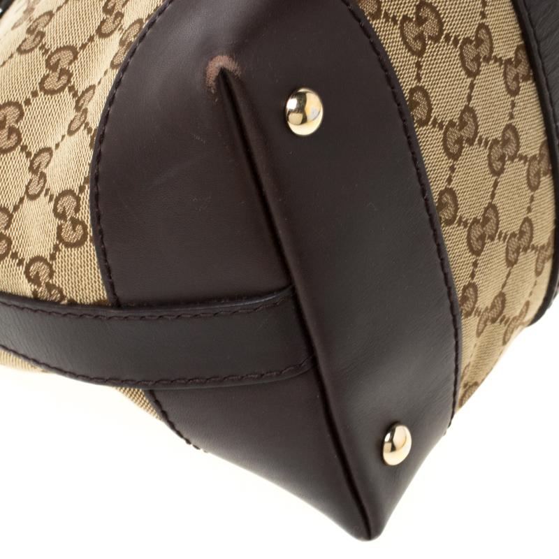 Gucci Brown GG Canvas and Leather Large Web Treasure Tote 7
