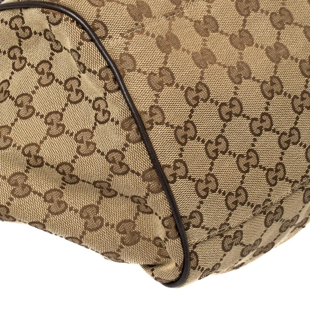 Gucci Brown GG Canvas and Leather Medium Sukey Boston Bag 8