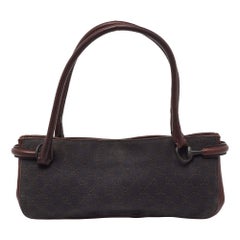 Gucci Brown GG Canvas and Leather Satchel